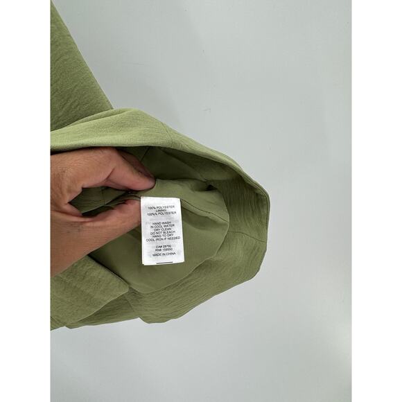 Maison D'Amelie green Vest cinch buckle in back size 8 preppy it girl summer - Picture 8 of 8